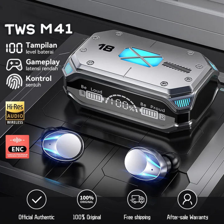 Earphones M41 Bluetooth Ear Buds, True Wireless Earbuds 120Hrs Playback with 1200mAh Battery, IPX7 Waterproof Bluetooth Earphones for Android, iPhone, PC,