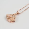 Stainless steel necklace for women Girl skirt stone Pendant Women necless Rose gold chain Adult etiquette gift shell necklace. 