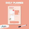 Daily Planner A4 Size Laminate with Board Marker Organize Your Daily Routine. 