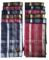 (Pack Of 12 ) Men Handkerchiefs Finest Quality - Cotton - 3 Color  Blue - Brown - Red. 