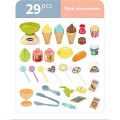 33 Pcs Supermarket Shop Mini Market Play Toy Set With Light And Sound Effect Kitchen Set For Girl Kids Toy. 