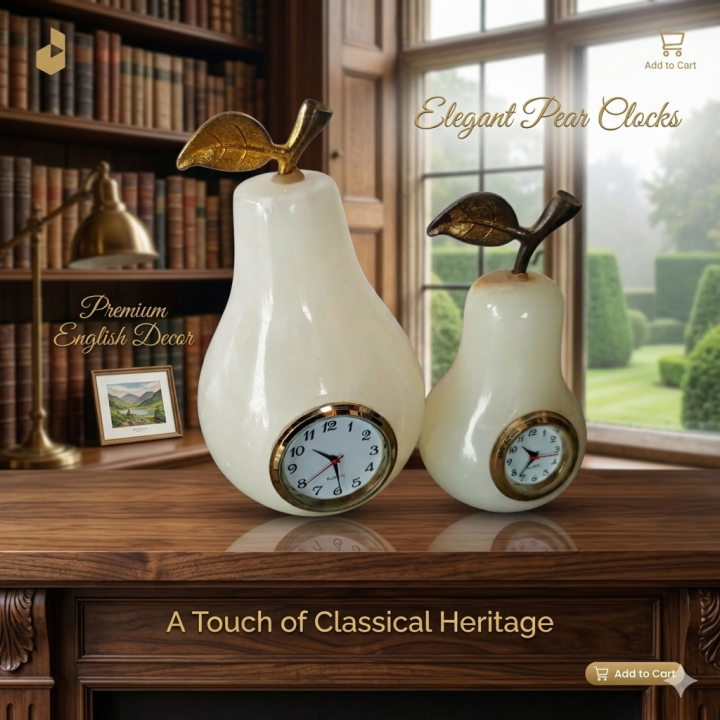 Pear-Shaped%20Decorative%20Table%20Clock%20Set%20%E2%80%93%20Golden%20Leaf%20Design%20-%20Image%202
