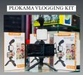 Vlogging kit | tripod phone holder | full light | microphone | kit | vlog live stream kit | 2 in 1 | Grip Tabletop Tripod | used as a hand grip pod. 