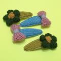 Tick Tack Hair Wool Pins For Girls - Pack Of 4 - 2 inches in Size. 