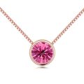 Baffin Mini Round Pendant Necklaces Women Crystals From Swarovski Rose Gold Color Chain Collares Jewelry. 