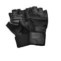 Sport Fitness Leather Gym Gloves Black. 