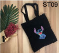 (SHIP TODAY- READY STOCK) Stitch Canvas bag Shopping Tote bags Tote bag Bag Tuisyen Sekolah Tuition bag Shoulder bag. 