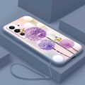 [Free Strap] VIVO V29 5G V29e V29Pro Stylish Dandelion Flower Phone Cover Liquid Silicon Case Shockproof Casing. 