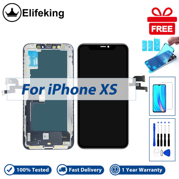 LCD For iPhone XS Display Touch Screen Digitizer Assembly Replacement Parts With Repair Tools