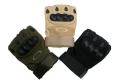 Army Military Half Finger Gloves For Men - Brown. 