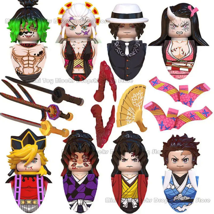 【Buried Buzie】WM6138 WM6116 WM6137 Demon Slayer Daki Giyuutarou Douma Kibutsuji Muzan Anime Blocks Mini Action Toy Figures Assemble Kids Gifts