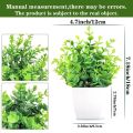 Artificial Plants Mini Potted Plant Small Greenery Decor for Indoor Home Farmhouse Aesthetic Bedroom Shelf Office Desk Bathroom Decoration. 