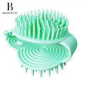 Brand Bytes 2 In 1 Silicone Shampoo Brush Handheld Round Soft Scalp Massage Brush Bath Massage Brush Hair Shower Brush Comb SPA Shower Brush. 