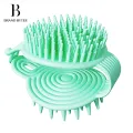 Brand Bytes 2 In 1 Silicone Shampoo Brush Handheld Round Soft Scalp Massage Brush Bath Massage Brush Hair Shower Brush Comb SPA Shower Brush. 
