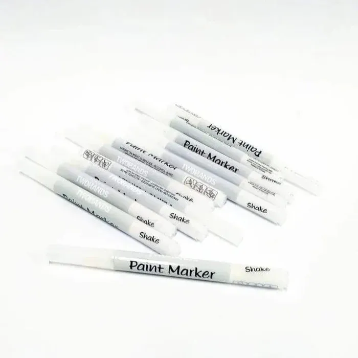 Top Notch Paint Markers Set - 5 Oil Based Medium Tip Markers In Gold, Silver, White, Red, Black