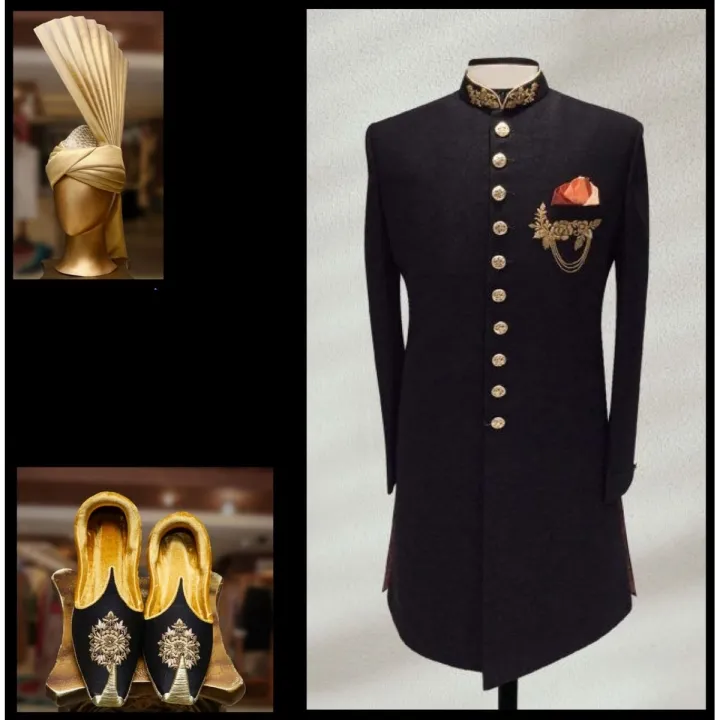 High%20Quality%20Dulha%20Sherwani%202025%20Sherwani%20For%20Groom%20Sherwani%20For%20Dulha%20Wedding%20Dress%20For%20Baraat%20Dress%20And%20Nikkah%20Suit%20With%20Mathching%20Groom%20kullah%20-%20Kulla%20-%20Turban%20and%20Khosa/Khusa/Khussa%20-%20Image%202