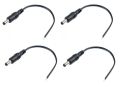 DC Pins 12V DC Power Pin Cable for CCTV Cameras (Pack of 4 Cables). 