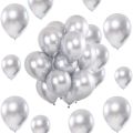 Silver Happy Birthday Foil Balloon For Birthday Party Decoration with '10'pcs Blue,'10'pcs Black, '10'pcs Silver Latex Balloons Theme Set For Birthday Decoration and Celebrations- Birthday accessories. 