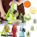 Vegetable Cutter - Manual Tabletop Drum Cheese Grater - 6 in 1 Vegetable Cutter Machine for Potato Onion Carrot Manual Cutting Machine - Drum Grater Manual Vegetable Cutter Slicer Kitchen.. 