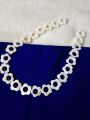 6pcs Natural Flat Flower White Mother of Pearl Sea Shell Beads for Crafting - DIY Crafting Elegant Jewelry Making Supplies. 