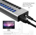 CASIS 16 Ports 90W USB 3.0 Data Hub - with Individual On/Off Switches and 12V/7.5A Power Adapter USB Hub 3.0. 