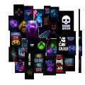 Gaming Wall Stickers Pack – 40 Posters, 4x6 Inches for Room Decoration. 