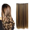 Comb Straight Hair Extension Golden n Black striking - 27Inch. 