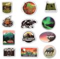 10 Pcs/Pack Camping Travel Wilderness Adventure Outdoor Landscape Waterproof Stickers for laptop Bike Car TV LCD Fridge Skateboard Guitar. 