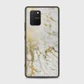 Samsung Galaxy A91 Cover - SkinLee HQ Infinity Glass Case (Soft) - Gold Chrome Effect Print - SKINLEE-158-1-793-624. 