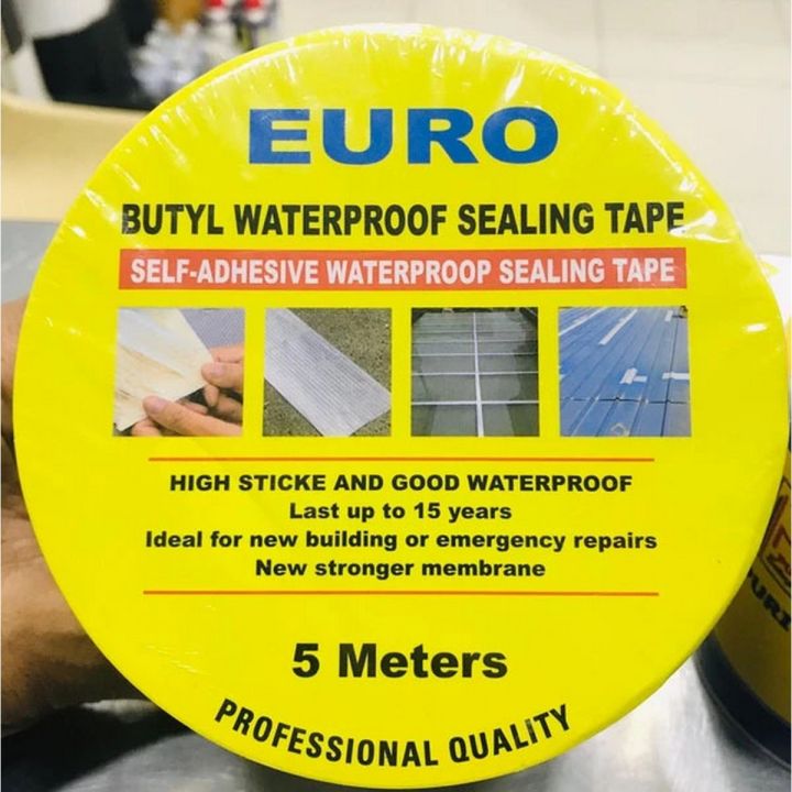 Euro Buty l Waterproof Sealing Tape 5 meter 4 inch | Waterproof Sealing Tape | Sealing Tape |  Waterproof Tape | Euro Buty Waterproof Sealing Tap | Original Euro Water Proof Butyl Tape