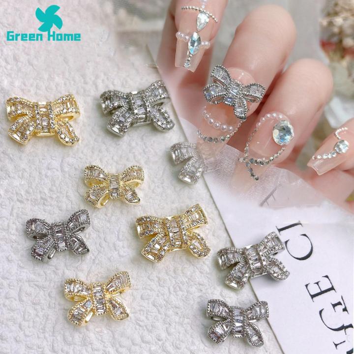 Green%20Home%20Bow%20Nail%20Charm%20Exquisite%20Shape%20Nail%20Accessories%20Sparkling%20Manicure%20Bow%20Charm%20-%20Image%207