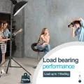 Aluminium 7 Feet Tripod Stand For Ring Light, Mobile Phones & DSLR Cameras - 360 Rotatable Portable & Adjustable 7 Ft Long Tripod With Mobile Holder & Ball Head - Best Use For Videography, Photography, Tiktok, Youtube, Studio Lighting, Equipment - Black. 