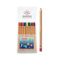 Goldfish Eco Triangular Full Size Set of 12 Beautiful Colors With Full Plastic Casing Packaging – 1953. 