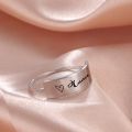 Lemegeton Personalized Ring for Women Men Customized Stainless Steel Engrave Name Logo Rings Silve Color Anniversary Jewelry. 