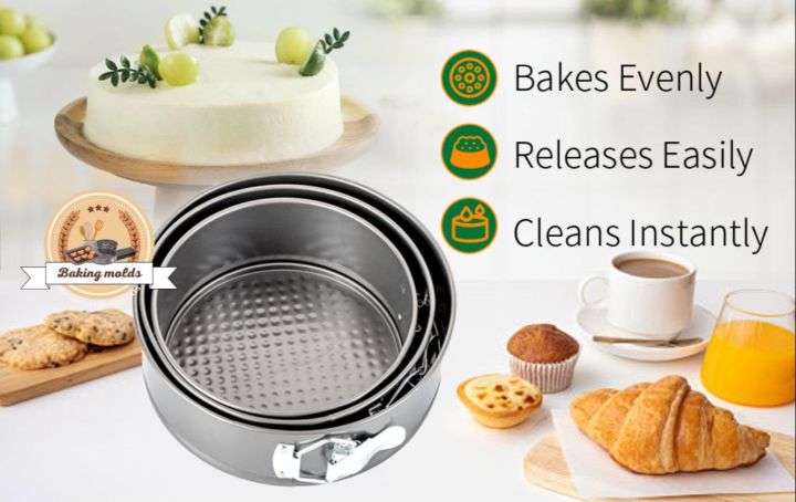 (Cake%20Pan%20set%20nonstick%206,7,8%20inches%20%20with%203%20piping%20pages%20free%20set)%20Non%20stick%20Cake%20Pan%20-%20Springform%20Non-stick%20Bakeware%20Cheesecake%20Pan%20with%20Removable%20Bottom%20-%20Non%20Stick%20Lockable,%20Leakproof%20And%20Round%20Shape%20For%20Baker%20&%20Baking%20Cake%20Pan%20Tool%20cake%20Pan%20cake%20molds%20-%20Image%203