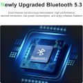 THREE PEACHES TWS Q Five Bluetooth 5.3 Noise-Cancelling, IPX4 Waterproof Elegant Design Earbuds. 