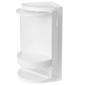 BATHROOM 360 ROTATING CORNER SHELVES | STORAGE CABINET, WHITE MULTI-LAYER STORAGE RACK ORGANIZER | FOR BATHROOM COUNTER-TOP BATHTUB TOILET TABLE. 