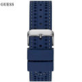 Guess Fleet Black Dial Blue Rubber Strap Chronograph Watch For Men-W0971G2. 