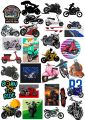 Moter Bike Stickers for Boys-  Sports Bike  Stickers for Girls - stickers  For Boys - Pack of 30 Scooty Lover  Scooter Stickers - Size 4 CM Each Sticker For Laptop ,& Mobile. 