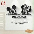 3D Mickey and Minnie Mouse Welcome Wooden Wall Art I Wall Art I Decorating Items I Decorating Items For Home I Decoration Pieces For Room I Decoration Pieces I Decoration I Decoration For Wall And Bedroom. 