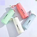 Water Bottles, Glass/Plastic 400 ML Water bottles, Sports water bottles Double walled Keeps Easy to carry for Walking Hiking, school water bottle, Multicolor (1 Piece) coffee mug. 