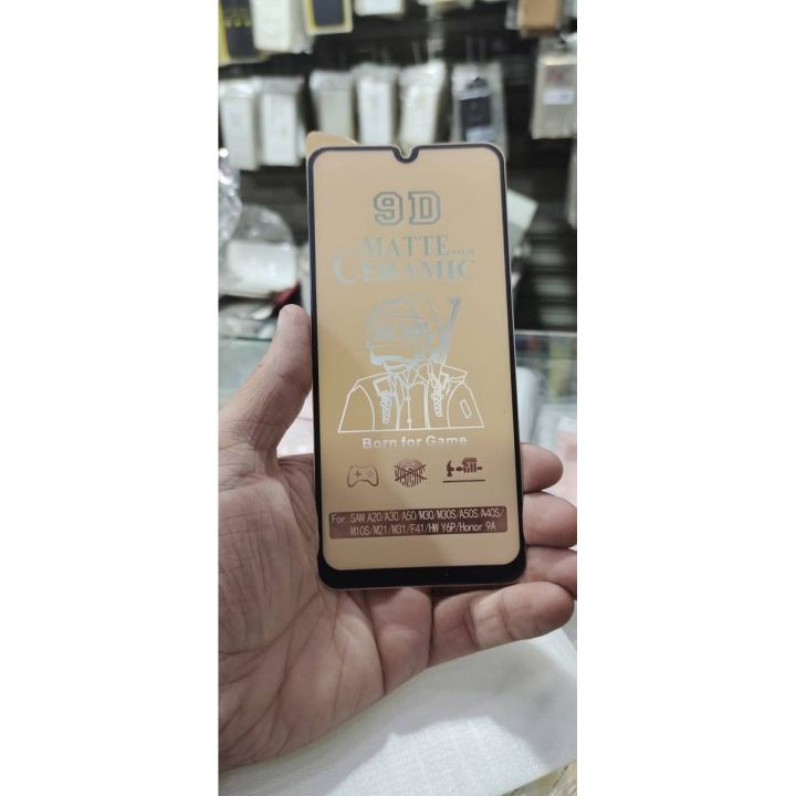 Huawei Y6p Ceramic matte Temper Protector unbreakable antishock hybrid film 9D/11D/21D temper Fiber sheet glass
