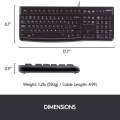 L-ogi-tech K120 Ergonomic Design Typing Keyboard Very Smooth Keys For fast typing for Home And Office Use.(Refurbished). 