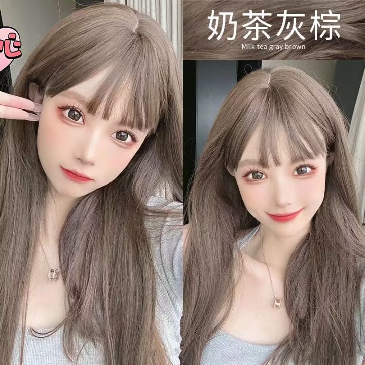 Milk Tea Gray Brown Hair Dye 2024 Popular Color White Cold Brown Own Dye Your Own Hair at Home Pure Plant Hair Dye Cream