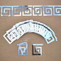 10pc/Pack self adhesive 3D Acrylic Wall Mirror  Sticker for home Office Edge Strip Corner Line Building Border. 