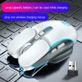M215 Gaming Mouse Rechargeable Wireless Mouse 2400 DPI Ergonomic 6 Keys RGB LED Mouse For Laptop Computer. 