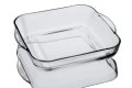 Toronto Large Square Baking Dish Clear Glass Serving Bowl Soup Bowl Pizza Baking Dish 12.5 Inches. 
