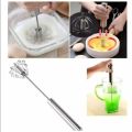 New Manual Egg Beaters Stainless Steel Semi Automatic Rotary Kitchen Accessories Tools. 