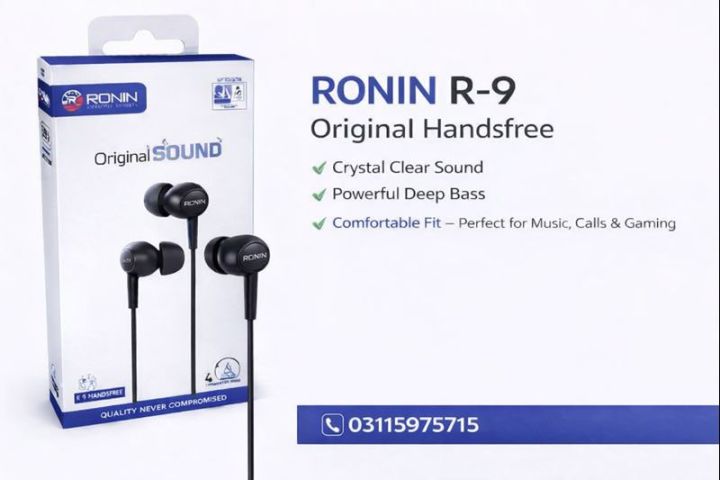 Original RONIN R 9 Handsfree Crystal Clear Sound Deep Bass original-ronin-r-9-handsfree-crystal-clear-sound-deep-bass
