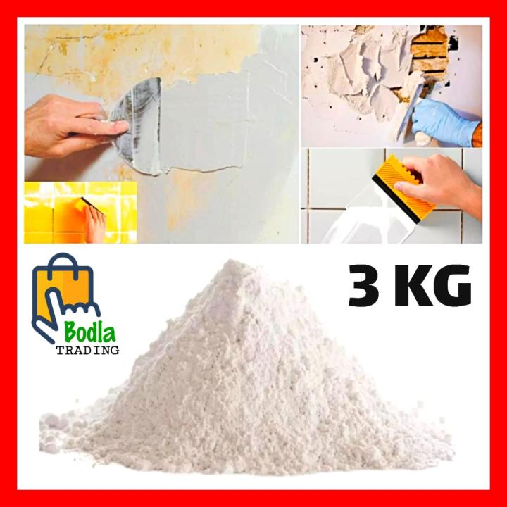Plaster Riaz 3KG Plaster of Paris For Wall Crack Filler Tiles Paint Repairing High ...
